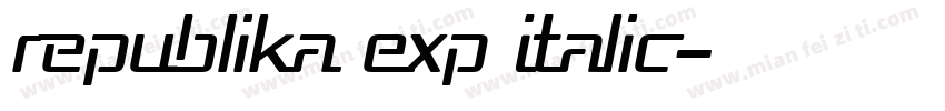 Republika Exp Italic字体转换